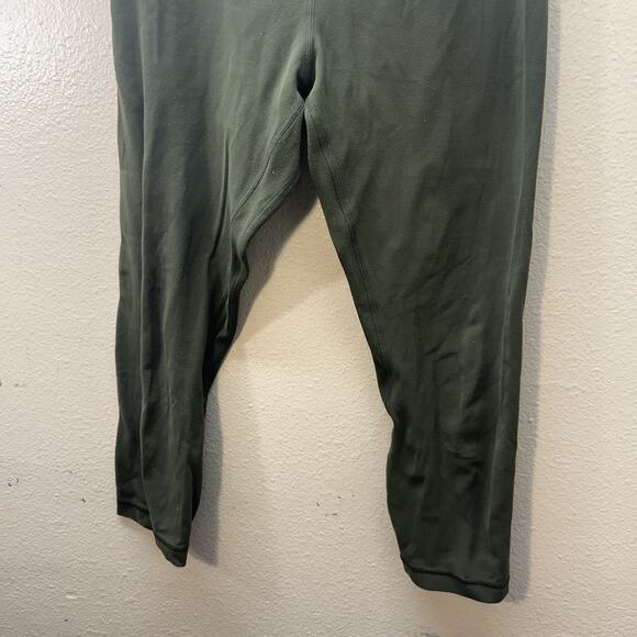 Lululemon Align Crop 21” Olive Green Leggings Athletic SZ 8 Nulu Stretch - Picture 4 of 10